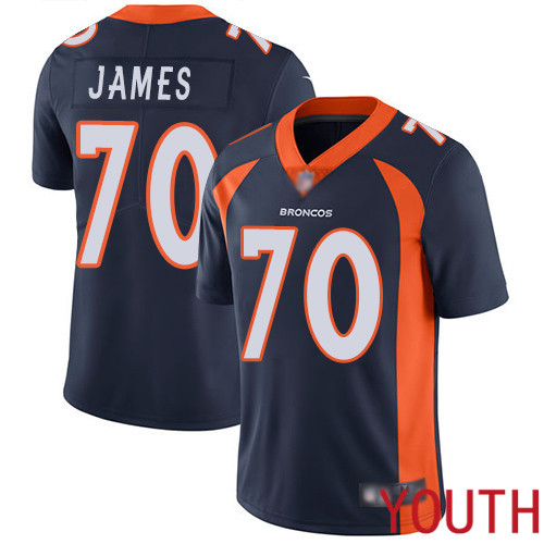 Youth Denver Broncos 70 Ja Wuan James Navy Blue Alternate Vapor Untouchable Limited Player Football NFL Jersey
